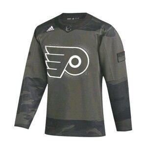 Adidas PhiladelphiaFlyers Camo Military Appreciation Practice Jersey (Size 52)